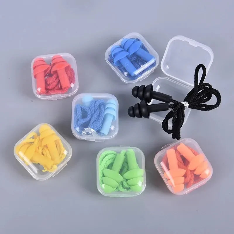 1 Pc Silicone Ear Plugs Sleep Earplugs Noise Reduction Swimming