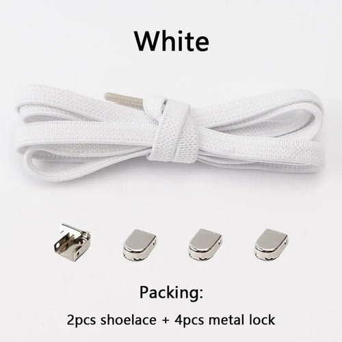 No tie Shoe laces Elastic laces Sneakers Flat Shoelaces without ties
