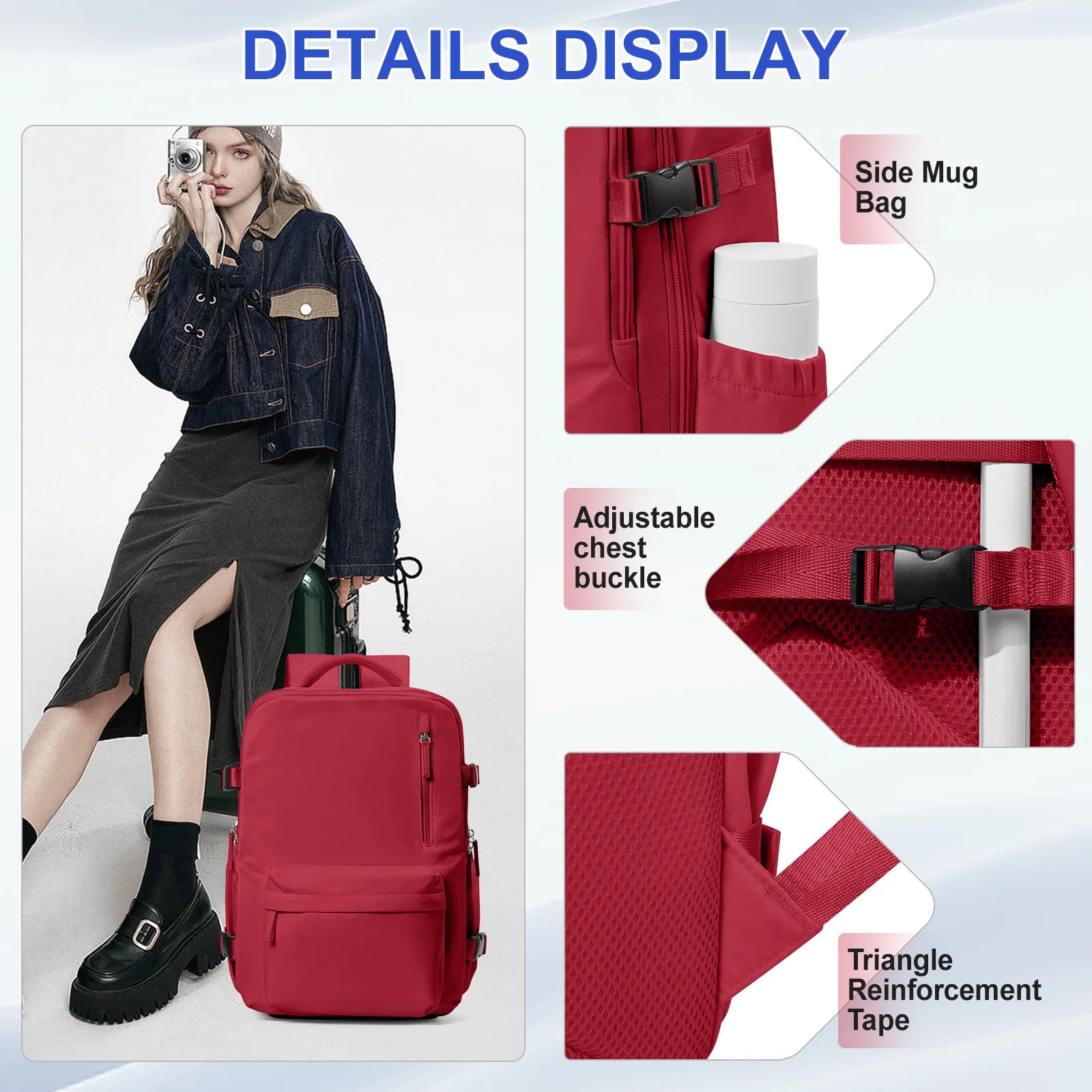 Airplane Approved Backpack for Women Travel Backpack Large Capacity