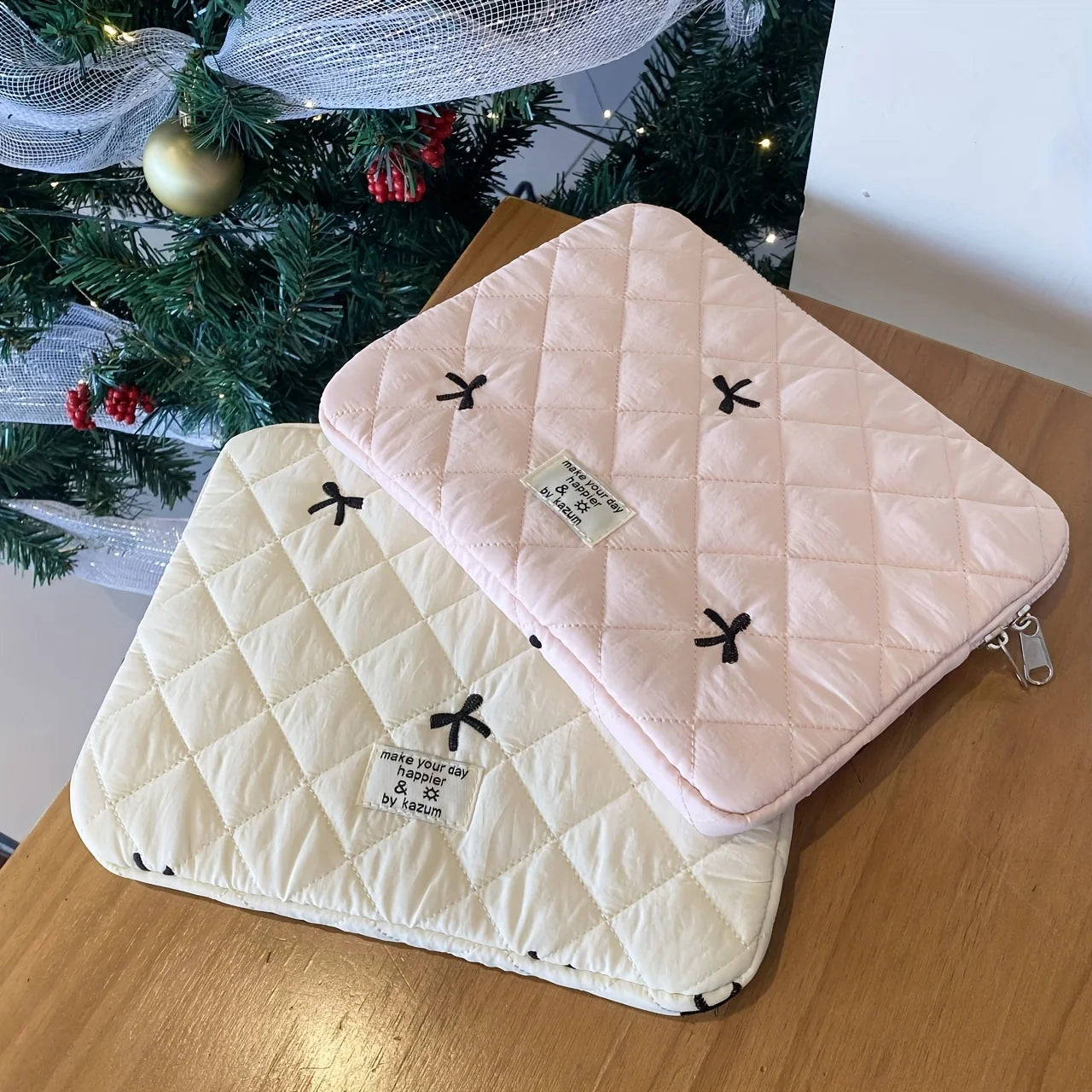 Cute Bow Graphic Laptop Bag Tablet Sleeve Case 11 13.3 14 15.6 Inch