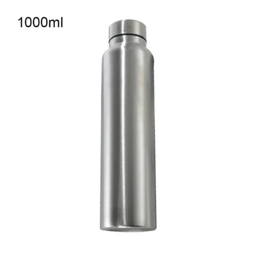 1000ML Stainless Steel Sport Bottle Single-Layer Red Water Cup Metal