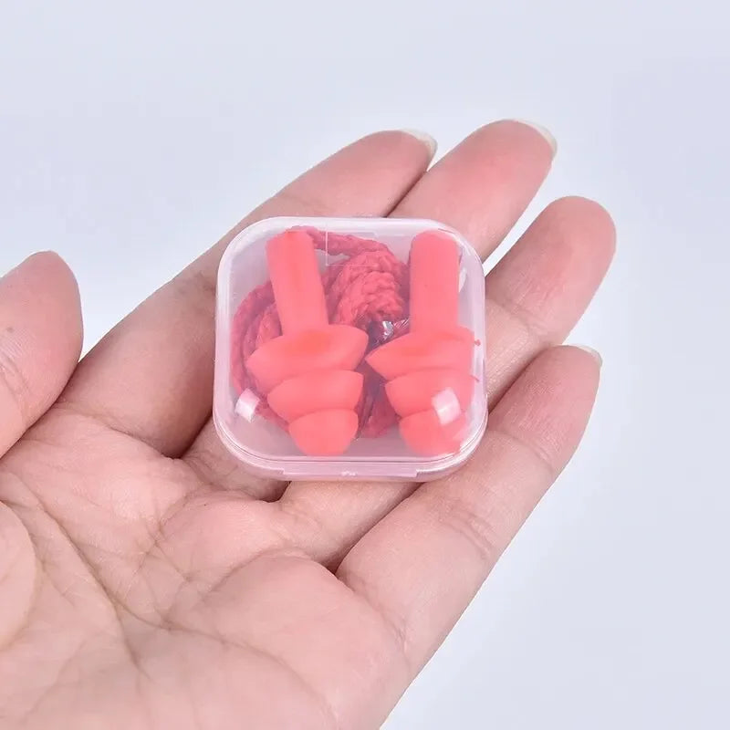 1 Pc Silicone Ear Plugs Sleep Earplugs Noise Reduction Swimming