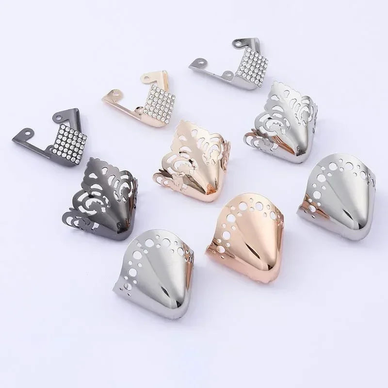 Women High Heel Metal Toe Cap Wear and Tear Concealer Anti-kicking