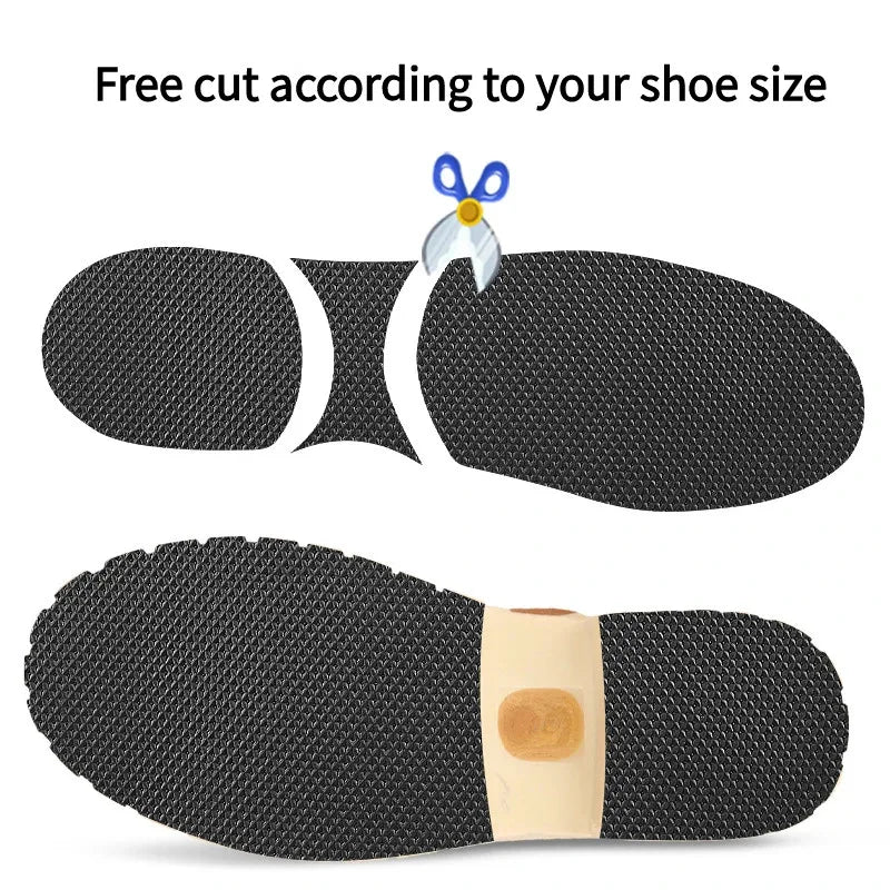 Anti-slip and anti-friction sole protector for repairing holes and