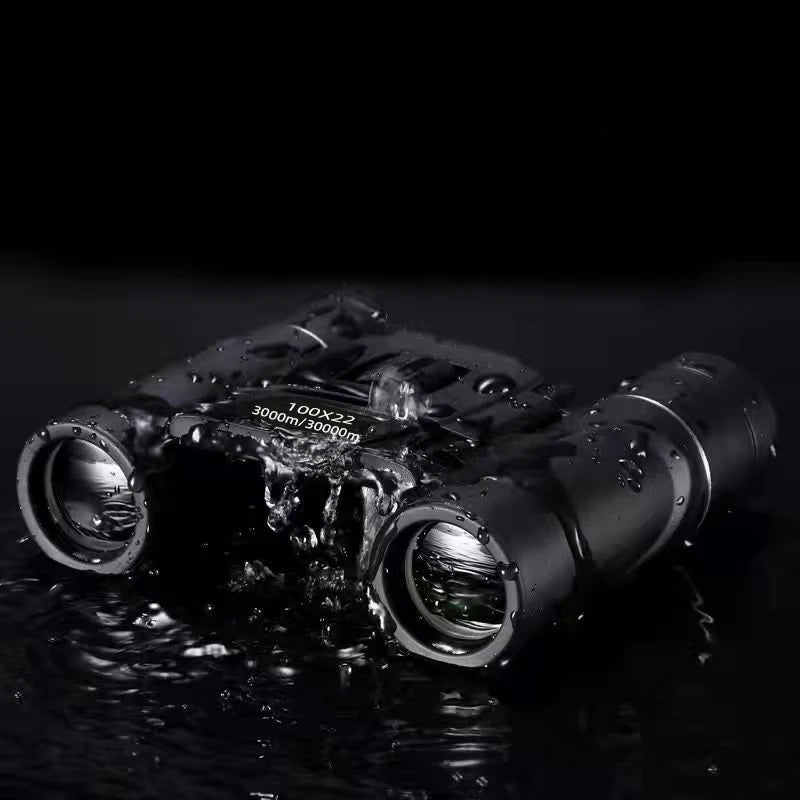 100x22 Mini Portable Hd Binoculars 30000m Long Range Folding Bak4 Fmc