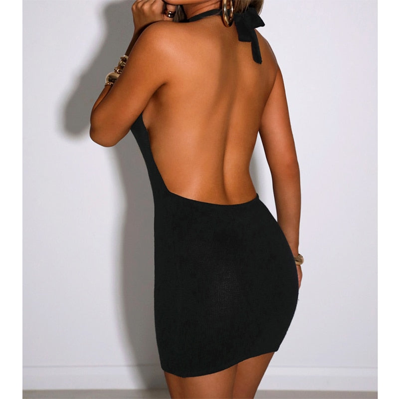 Sexy Bodycon Wedding Party Dresses Backless Spaghetti Straps Clubwear