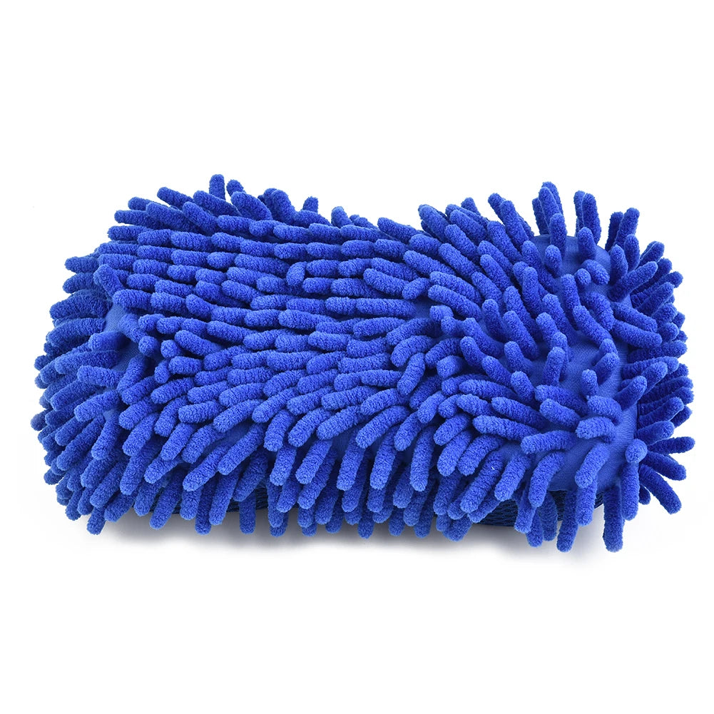 1pc Car Wash Glove Microfiber Chenille Car Wash Sponge Care Washing