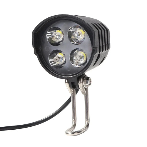 E-Bike Horn Light Electric Bicycle 4 LED Headlight 12W Waterproof 2 in