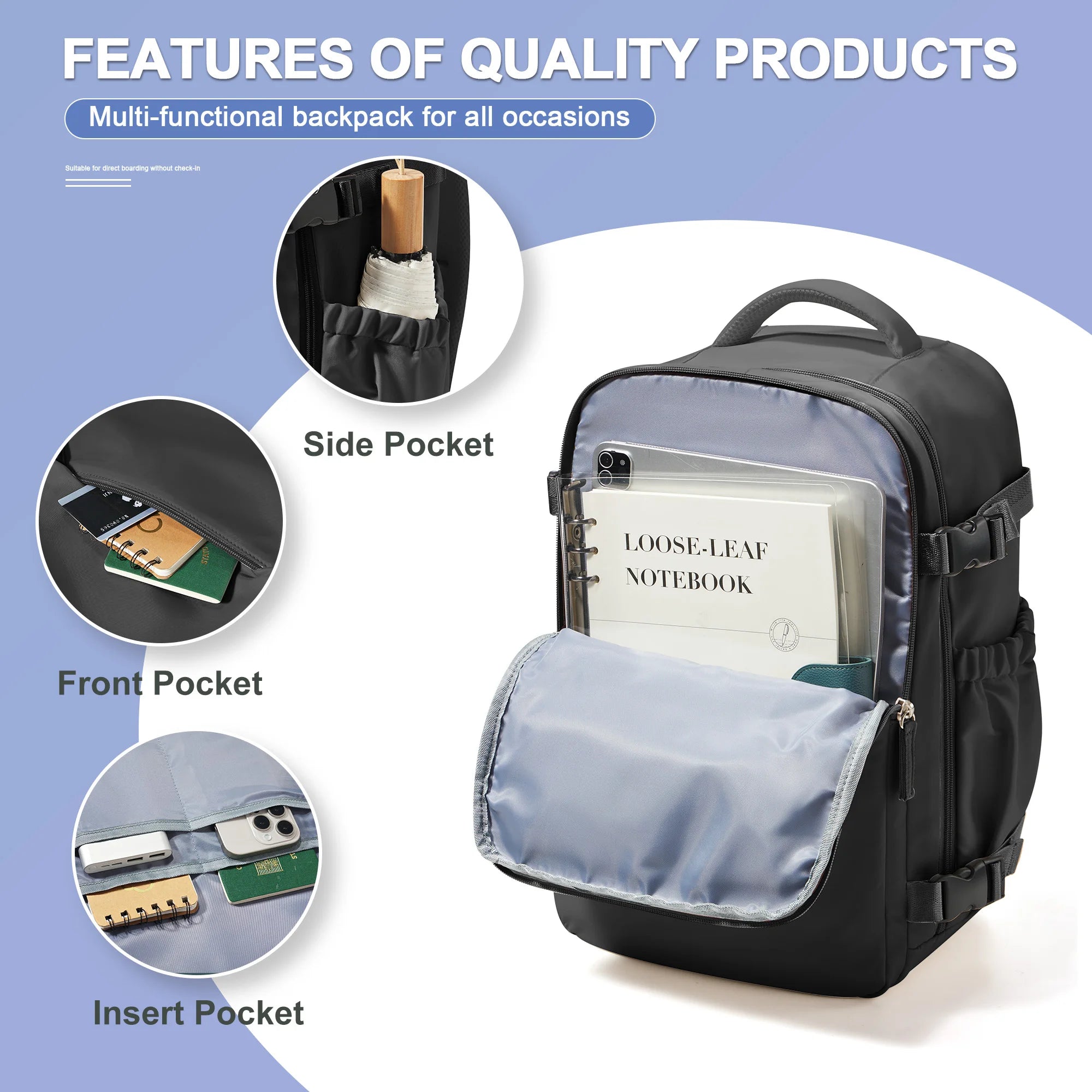 Travel Backpack for Women Men Business Backpack, Laptop Bag College