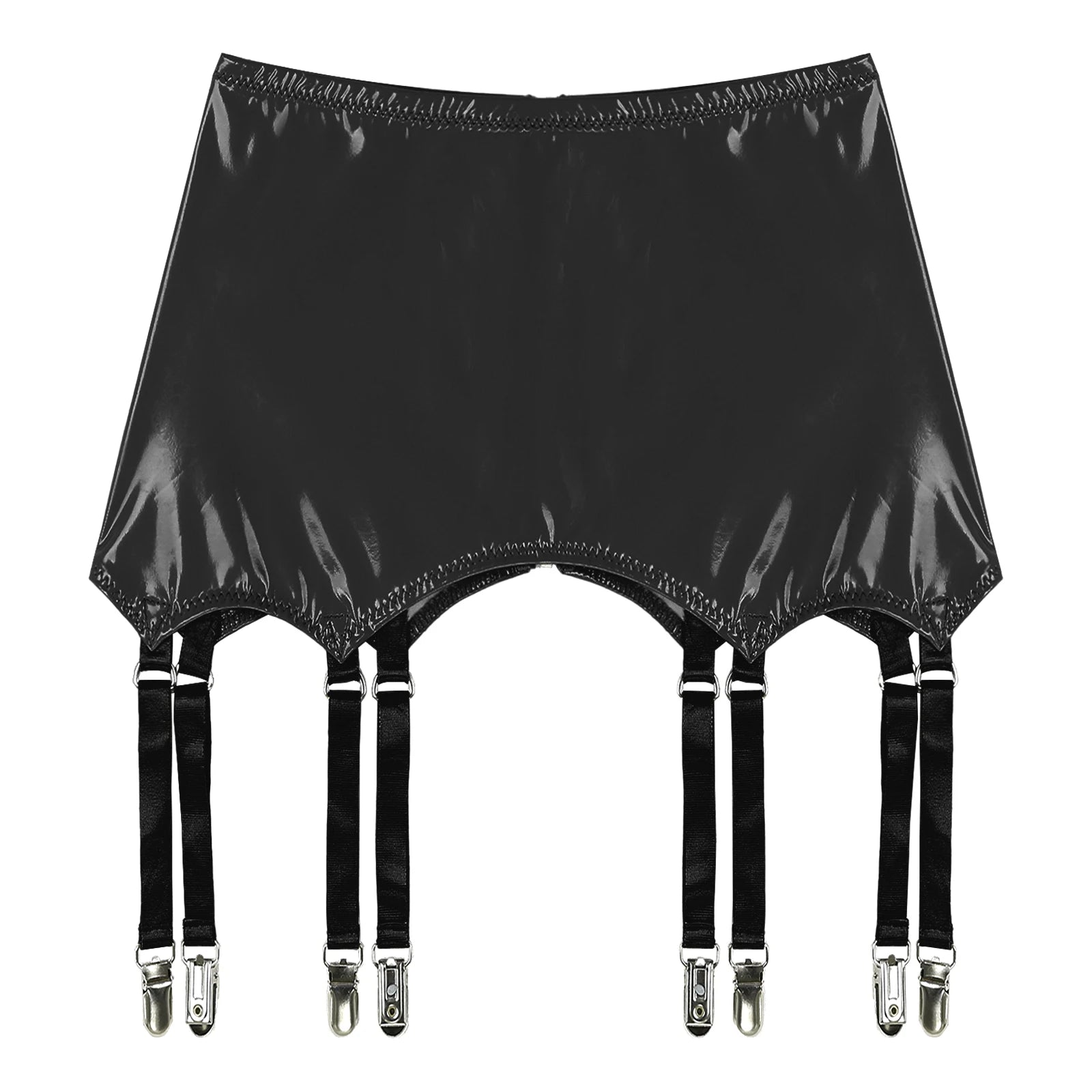 Womens Garters Suspender Belt Skirts Ladies Wet Look Mini Skirts
