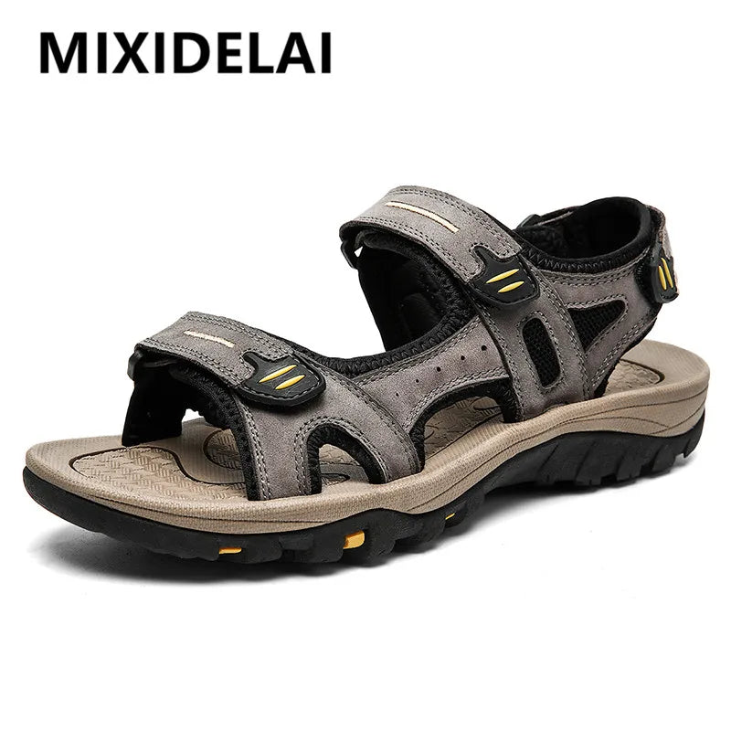 Genuine Leather Men Sandals Summer New Large Size Men Sandals Outdoor