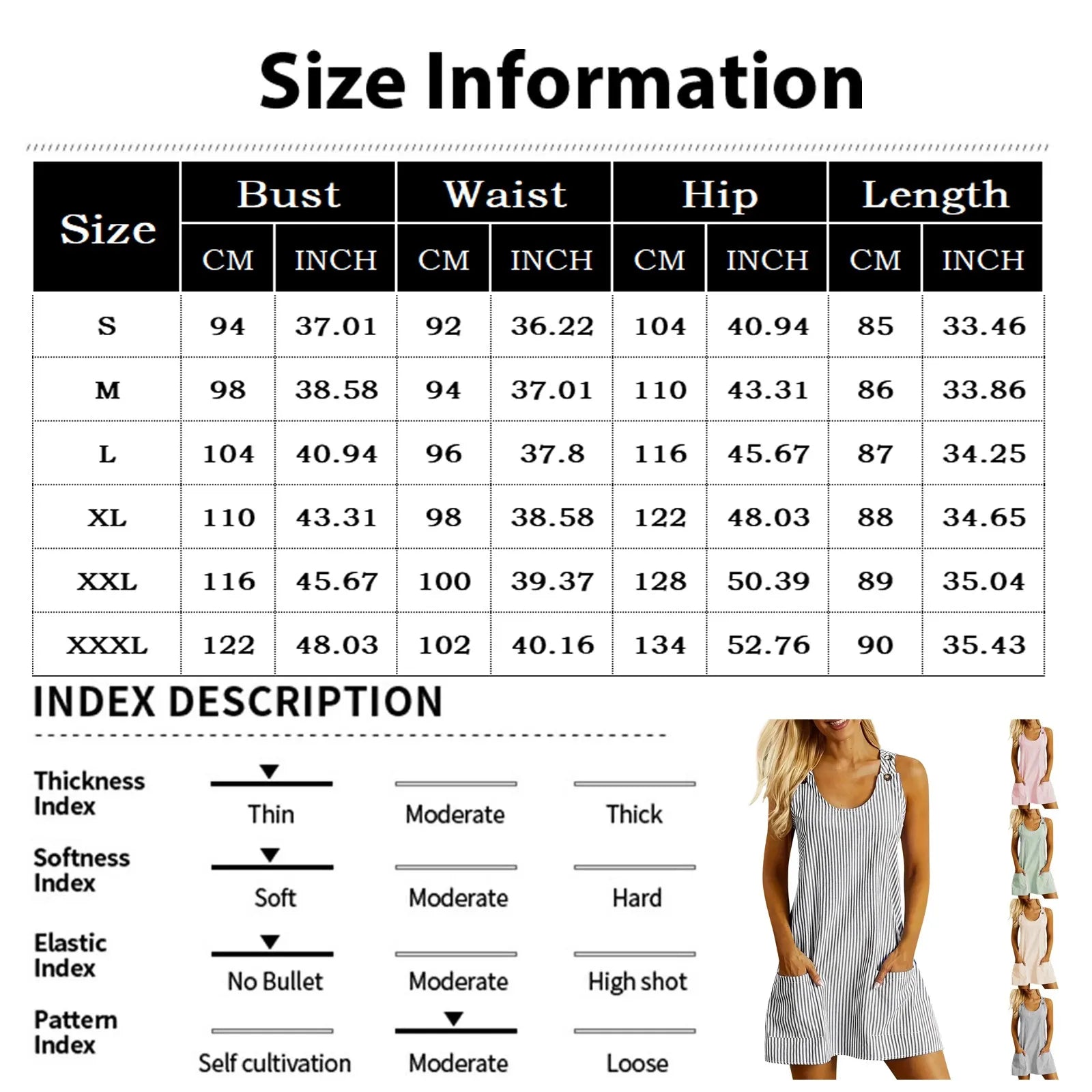 Summer Fashion Stripped Patchwork Commuting U-Neck Sleeveless Pockets