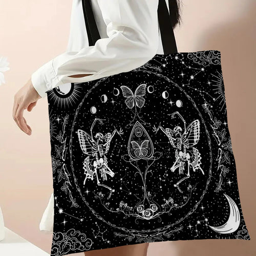 Cute Mushroom Print Shopping Bag Lady Handbag Eco Reusable Large Tote