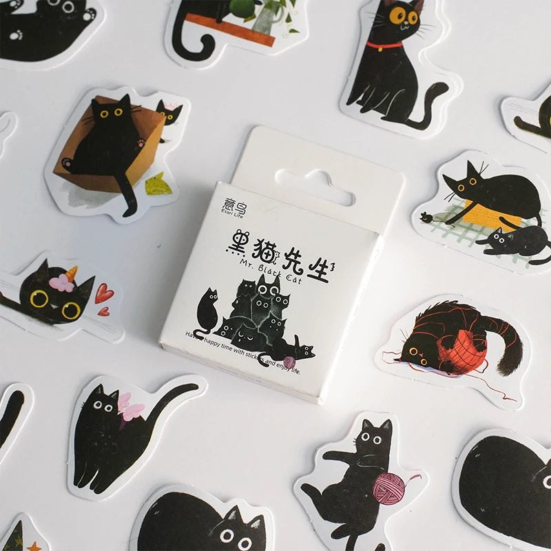 46pcs/Bag,Cat Stickers,Be for Suitcase Skateboard Luggage Laptop Phone