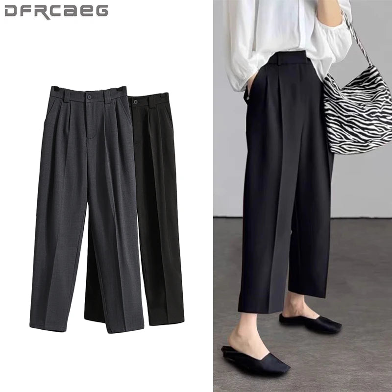 Plus Size Pants For Women Spring Summer 2025 New Korean Fashion High