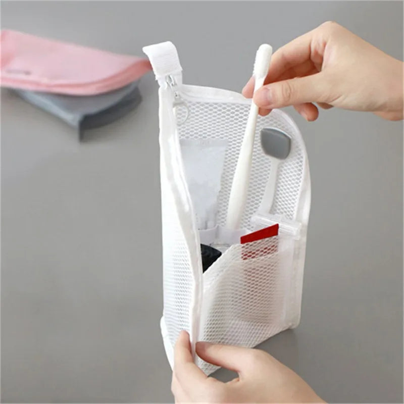 Women EVA mesh Cosmetic Bag Travel Storage Makeup Bag Organizer Female
