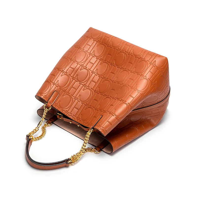 Fashionable Retro Women's New Solid Color Shoulder Bag Casual Large