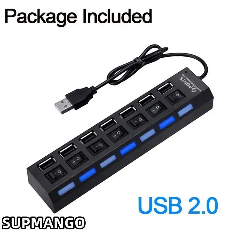 USB Hub Hub USB Adapter Multi Ports Use Power Adapter Extensor USB 2.0