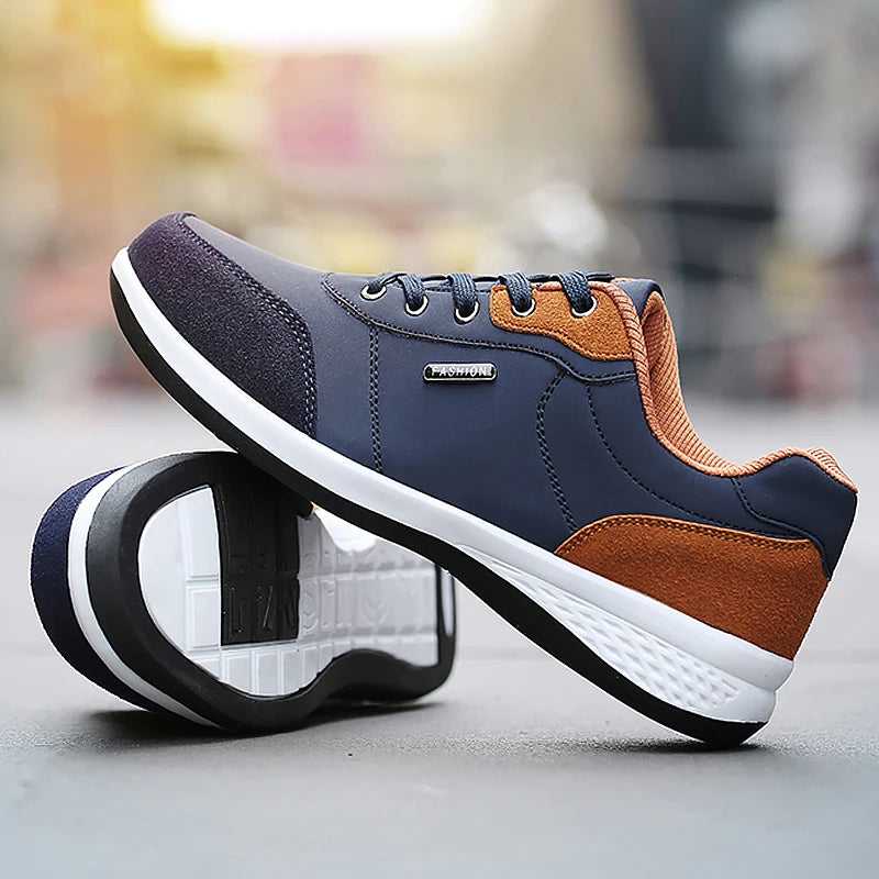 Leather Men Shoes Sneaker Trend Sports Running Breathable Men‘s