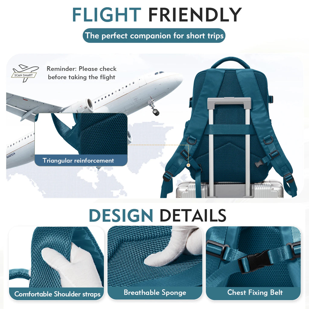 Waterproof Backpacks Travel Backpack Airplane Cabin 45x36x20 Easyjet