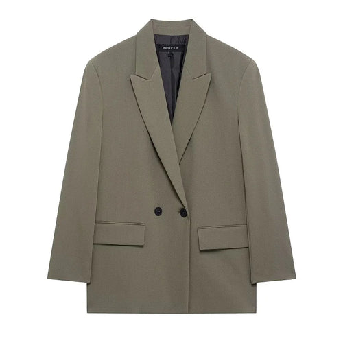 MUJER 2025 Straight Blazer for Women Loose Office Blazer Women Long