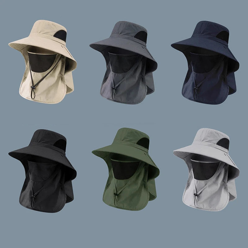 Summer Sun Hats UV Protection Outdoor Hunting Fishing Cap For Men