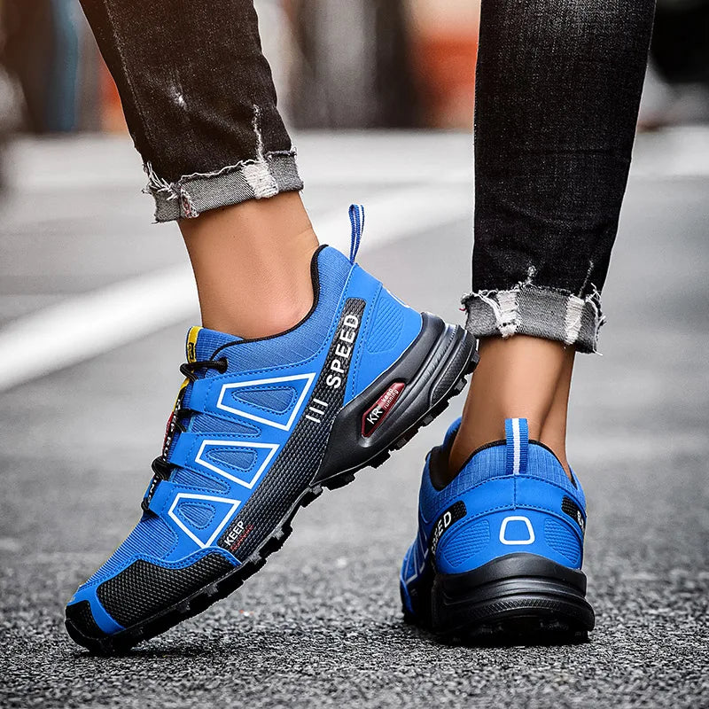 Men‘s Waterproof Hiking Shoes Outdoor Trainers Lace-up Climbing Shoes
