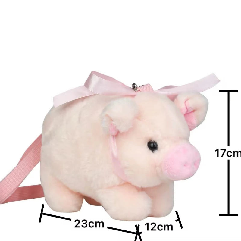 Piglet Plush Bag for Girl Korean Version Large Capacity Lady Shoulder