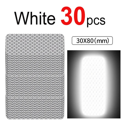 10~60pcs Bicycle Reflective Stickers Secure 30x80mm Warning Strip Car