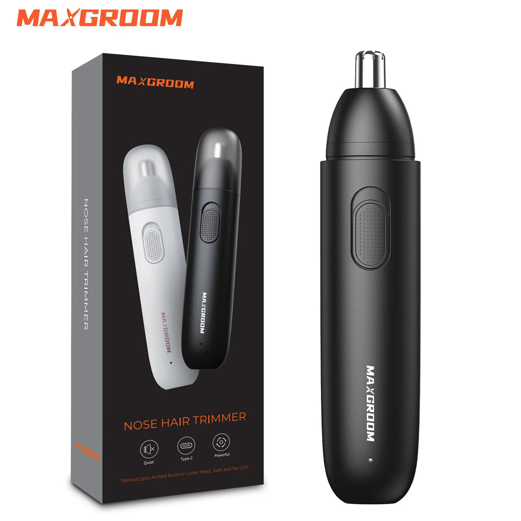 MAXGROOM Nose Hair Trimmer for Men Rechargeable 360 Rotating