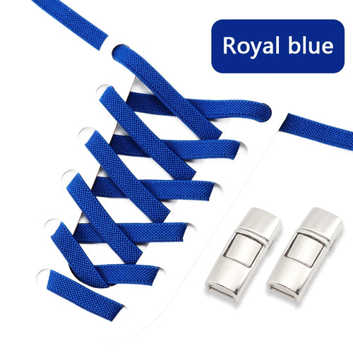 Elastic Laces Sneakers Press Lock Shoelaces Without Ties 8MM Wide