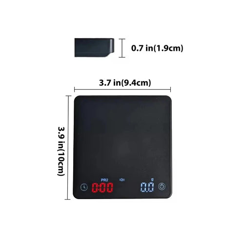 Digital Coffee Scale with Timer LED Screen Espresso USB 3kg