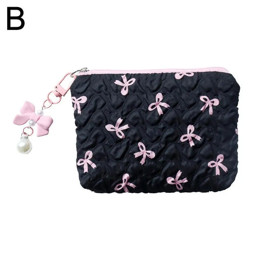 High-end Polyester Makeup Bag for Women Quilted Travel Cosmetic Bag