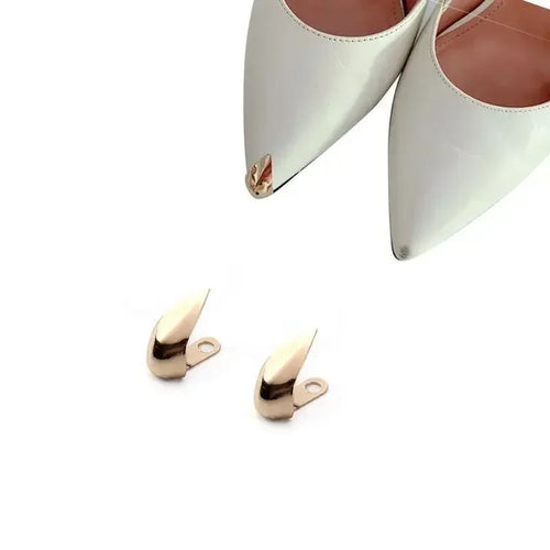 Women High Heel Metal Toe Cap Wear and Tear Concealer Anti-kicking