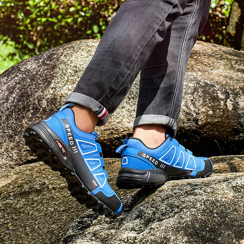Men‘s Waterproof Hiking Shoes Outdoor Trainers Lace-up Climbing Shoes