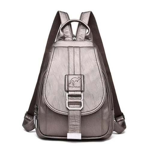 Multifunctional Women Leather Backpacks Casual Backpack For Teenager