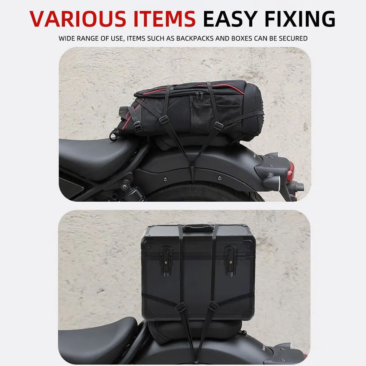 60cm Motorcycle Luggage Strap Helmet Fixed Straps Universal