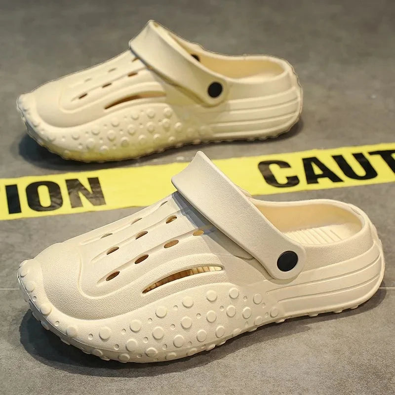 Comwarm Men‘s Summer Hole Slippers Fashion Breathable Hollow Sandals