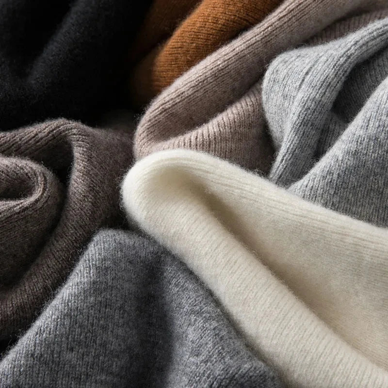 Thick Warm Knitted Casual Chic Basic Soft Elastic High Waist Women's