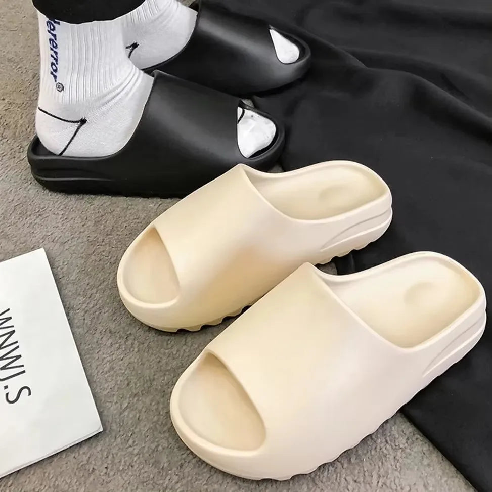 Unisex House Shoes Non-Slip thick Soft Platform Slide Sandals for