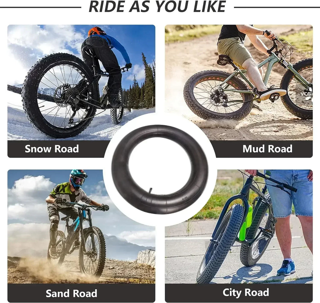 1PC Fat Bicycle Tube 20x4.0 Bike Inner Tube For Snowmobiles Bicycles