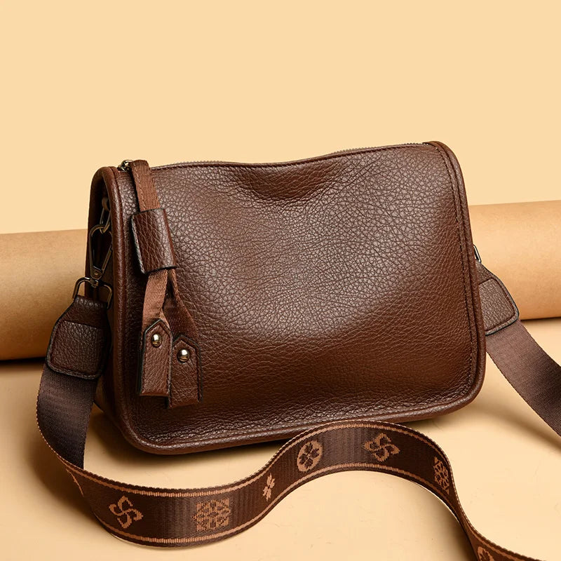 High Quality Genuine Leather Women Tote Bag Luxury Soft Cowhide Ladies