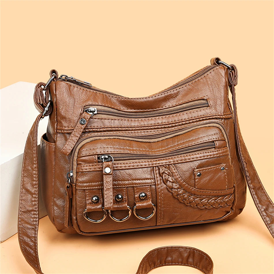 Vintage Pu Leather Luxury Purses and Handbags 2023 High Quality