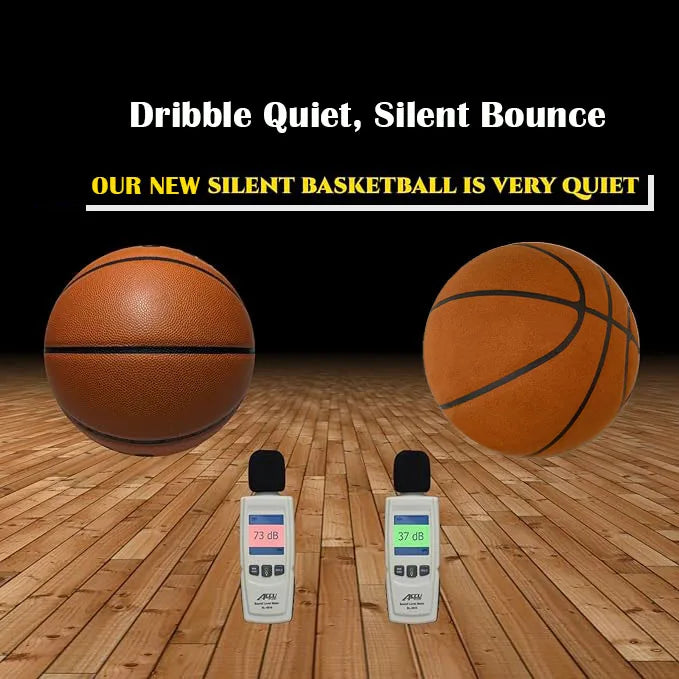 Silent Basketball Size 7#(29.5")6#/5# Dribbling Indoor Grooved Airless