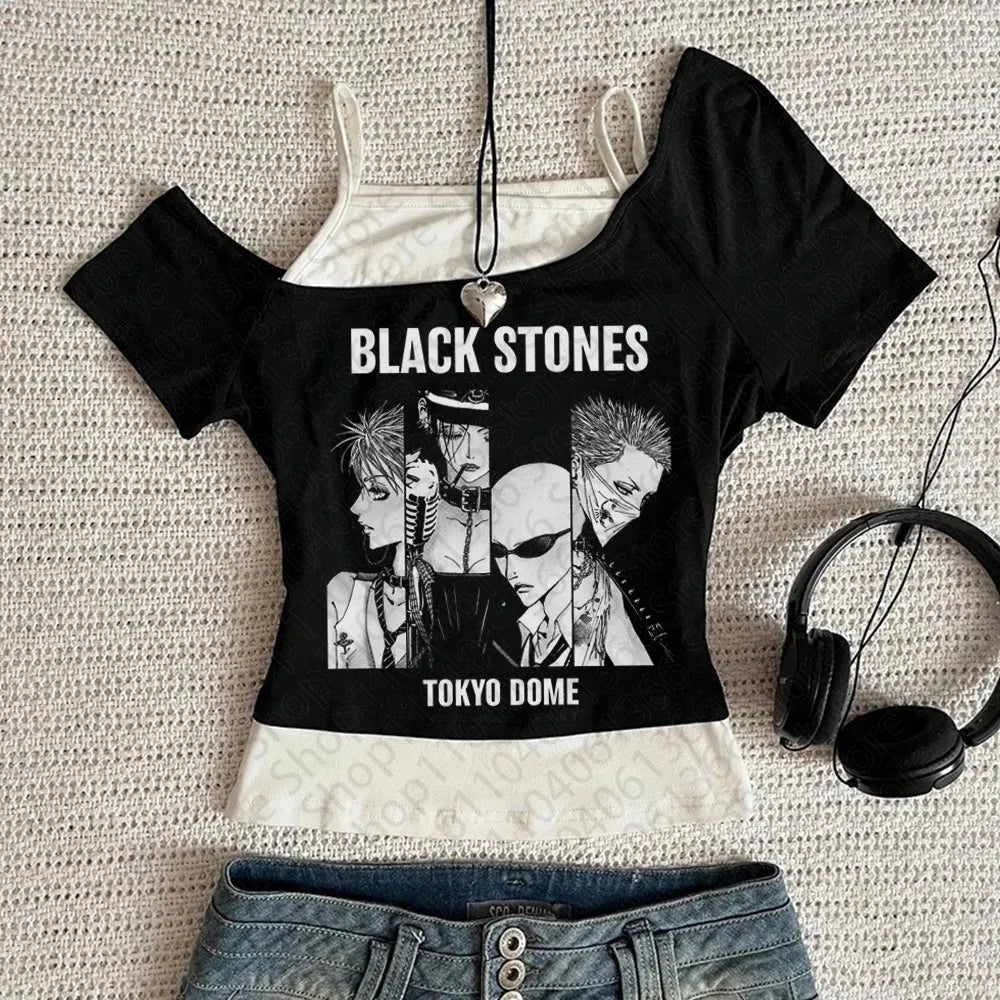 Y2k Nana Osaki Graphic T Shirts Casual Harajuku Streetwear Japanese