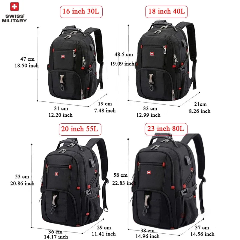 Waterproof Men's Backpack 15.6/17 Inch Laptop Backpacks School Travel