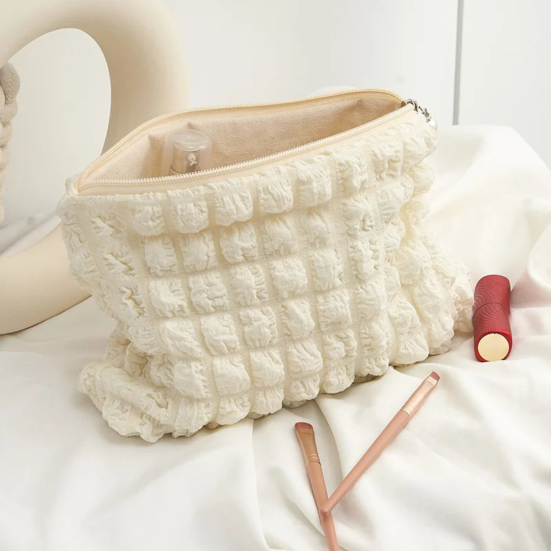 Travel Organizer Portable Zipper Soft Makeup Pouch for Lady Girls