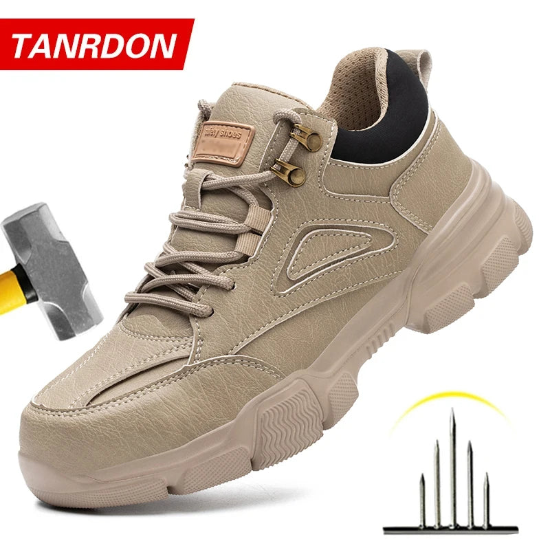 Safety Shoes Men Steel Toe Work Shoes Anti-smash Anti-puncture