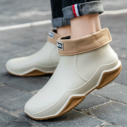 Fashionable Men & Women’s Ankle Rain Boots Anti-Slip Waterproof Shoes