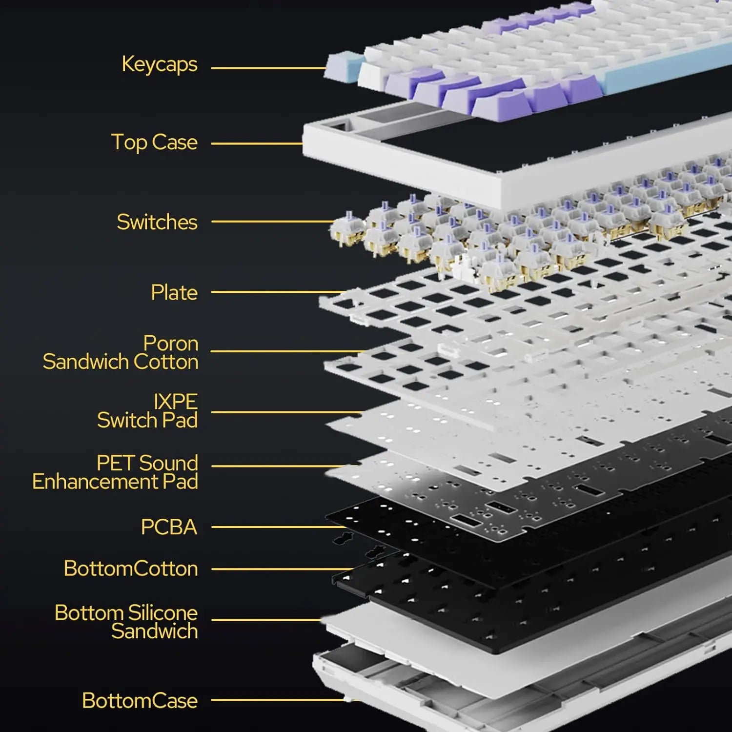 Ajazz AK820/AK820Pro gaming mechanical keyboard Bluetooth